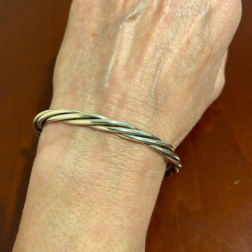 Sterling Silver Twist Cuff Bracelet